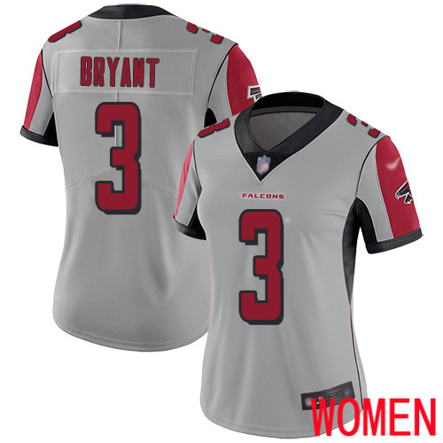 Atlanta Falcons Limited Silver Women Matt Bryant Jersey NFL Football #3 Inverted Legend->youth nfl jersey->Youth Jersey
